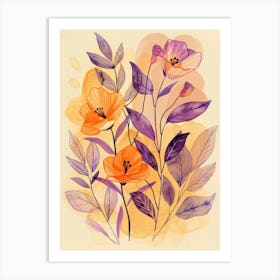 Watercolor Flowers 26 Art Print