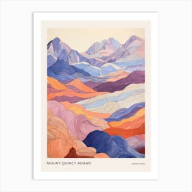 Mount Quincy Adams United States 3 Colourful Mountain Illustration Poster Art Print