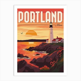 Portland, Maine Lighthouse Art Print