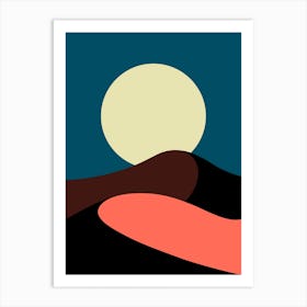 Moonlight In The Desert Art Print