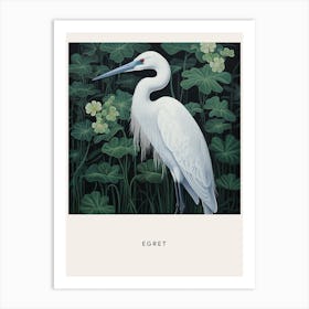 Ohara Koson Inspired Bird Painting Egret 4 Poster Art Print