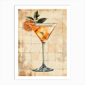 Cocktail Watercolour Inspired 2 Art Print