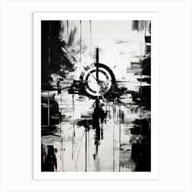 Time Abstract Black And White 4 Art Print