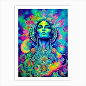 Psychedelic Woman 4 Art Print