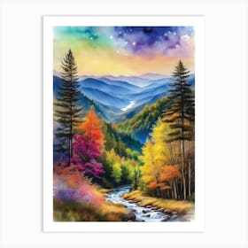 Smoky Mountains 3 Art Print