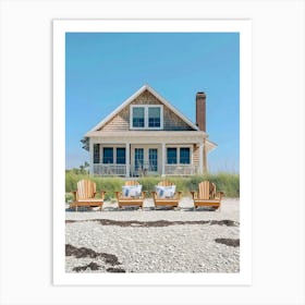 Four Chairs On The Beach Art Print