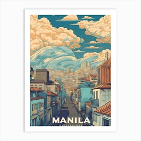 Manila Philippines Retro Travel Art Print