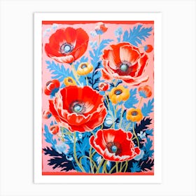 Poppies All Day Art Print