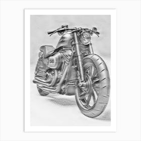 Harley Davidson Motorcycle Art Print