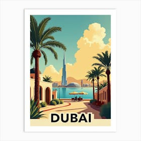 Dubai Travel Poster Art Print