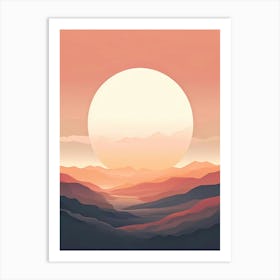 Sunset In The Mountains 23 Art Print