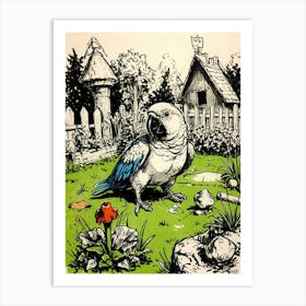 Parrot In The Garden Art Print