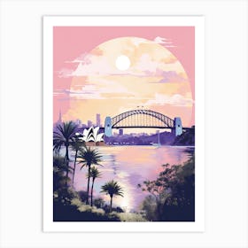 Sydney In Risograph Style 3 Art Print