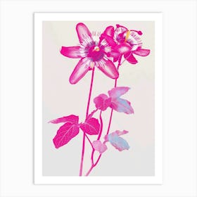Hot Pink Passionflower Art Print