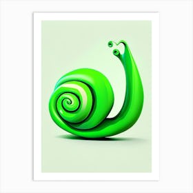 Full Body Snail Green Pop Art Art Print