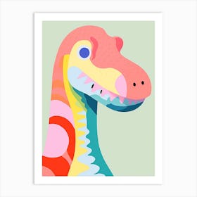 Colourful Dinosaur Diplodocus 1 Art Print