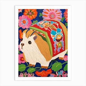 Maximalist Animal Painting Guinea Pig 2 Art Print