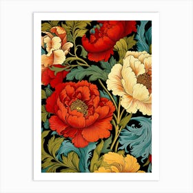 Peonies Wallpaper 10 Art Print