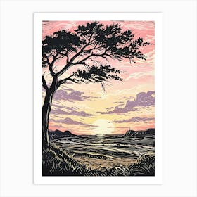 Sunset At The Beach 6 Art Print