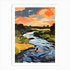 Wild Swimming At River Stou Dorset 5 Art Print