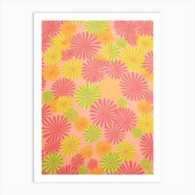 Umbrella Tree Floral Print Warm Tones 2 Flower Art Print