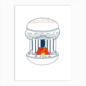 Burger In The Forest Art Print