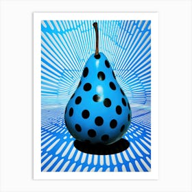 Blue Pear Art Print