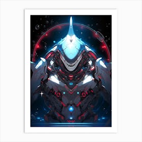 Shark In Space Art Print