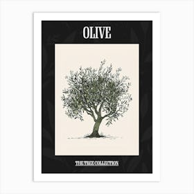 Olive Tree Pixel Illustration 1 Poster Art Print