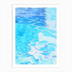 Swimming Pool Pattern Water Waterscape Marble Acrylic Painting 1 Art Print