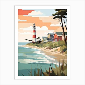 Outer Banks North Carolina, Usa, Graphic Illustration 2 Art Print