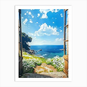 Open Door To The Sea Art Print