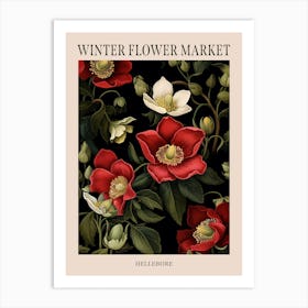 Hellebore 1 Winter Flower Market Poster Art Print