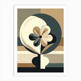 Flower In A Vase In Boho Art 1 Art Print