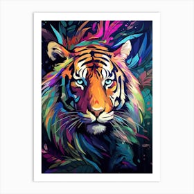 Tiger Art In Contemporary Art Style 4 Art Print