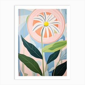 Daisy 8 Hilma Af Klint Inspired Pastel Flower Painting Art Print