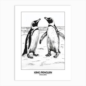 Penguin Socializing Poster 4 Art Print