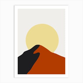 Sunset On A Mountain Art Print