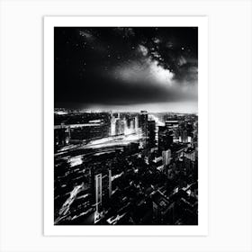 Black And White Cityscape 14 Art Print