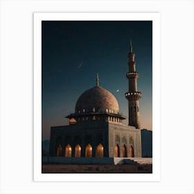 Islamic Mosque At Dusk Art Print