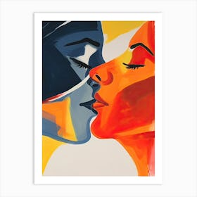 Watercolor Kiss 2 Art Print