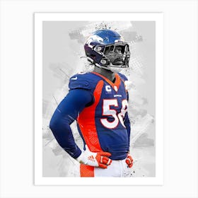 Von Miller Denver Broncos Art Print