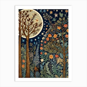 William Morris Moonlight In The Forest 155 Art Print