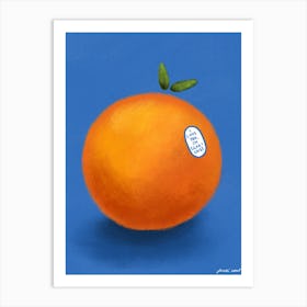 The Orange Wendy Cope Poem Art Print