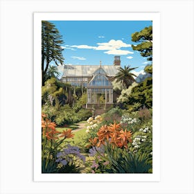 Dunedin Botanic Garden New Zealand Illustration 1  Art Print