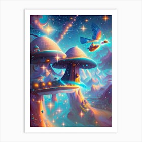 Mushroom Dreamscape 1 Art Print