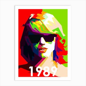 Taylor Swift Pop Singer Retro Style Wpap Art Print