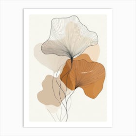 Ginkgo Leaves Art Print