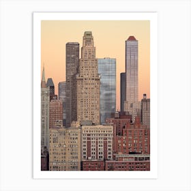 New York United States Travel Illustration 6 Art Print