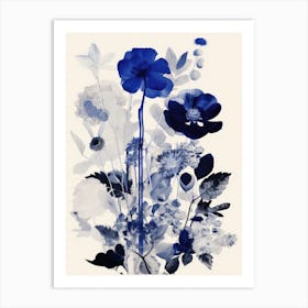 Blue Flowers 26 Art Print